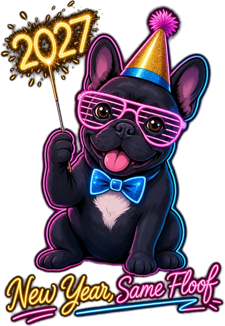 T-shirt Bouledogue Français « Same Floof » — Humour Fête, Nouvel An