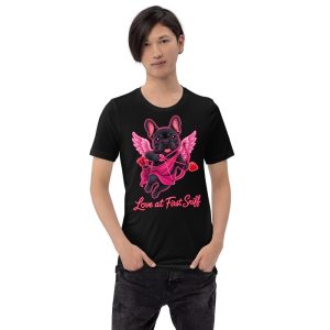 T-shirt Bouledogue Français « Cupidon Frenchie » — Humour Amour