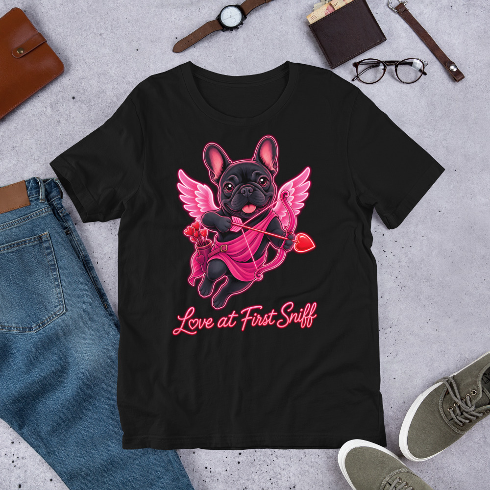 T-shirt Bouledogue Français « Cupidon Frenchie » — Humour Amour
