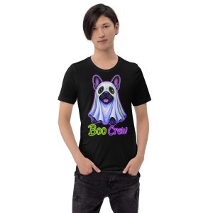 T-shirt Bouledogue Français « Boo Crew » — Humour Halloween