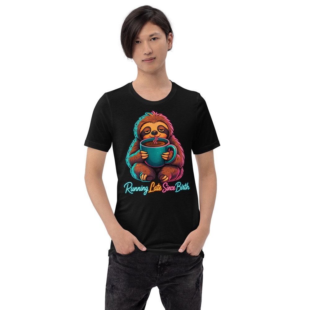 T-shirt « Sloth Late » — Humour Décalé