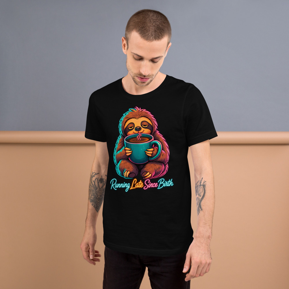 T-shirt « Sloth Late » — Humour Décalé