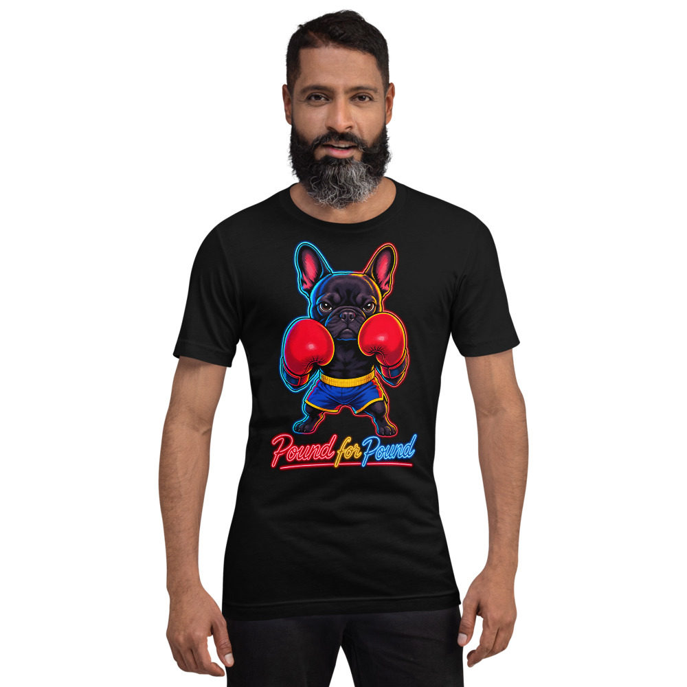 T-shirt Bouledogue Français « Boxer Champion » — Humour Sport