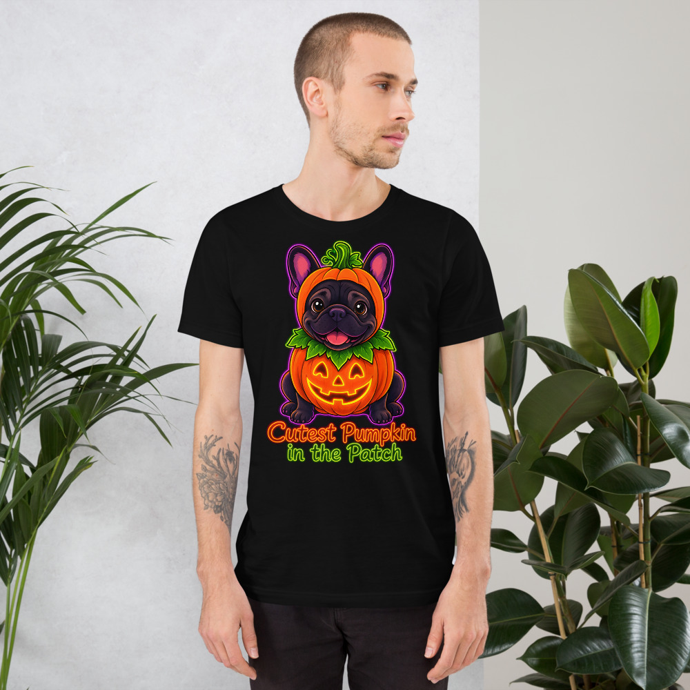 T-shirt Bouledogue Français « Pumpkin Frenchie » — Humour Halloween Mignon