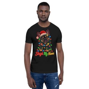 T-shirt Bouledogue Français « Sleigh My Name » — Humour Noël
