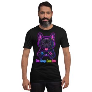 Le Bouledogue Gamer – Manette & Néon