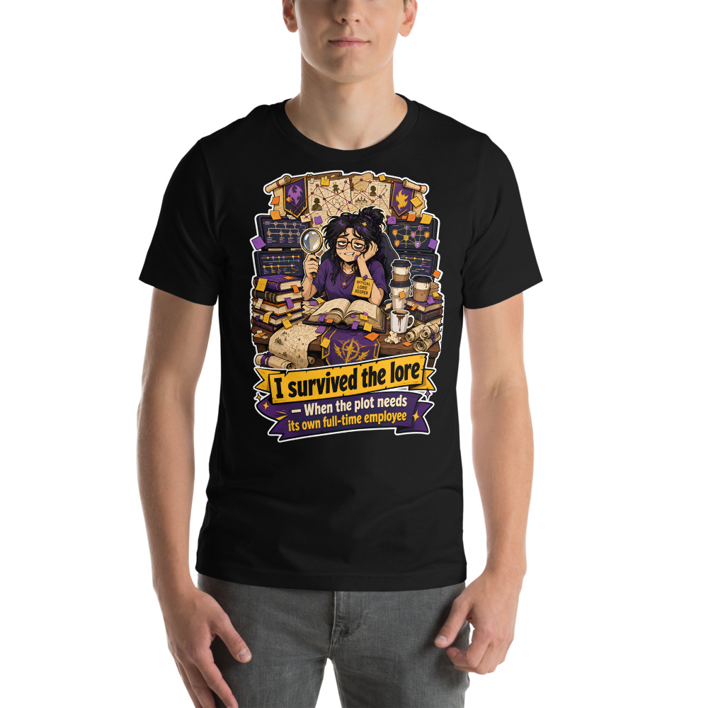 T-shirt Gaming « Lore Keeper » — Humour Gaming