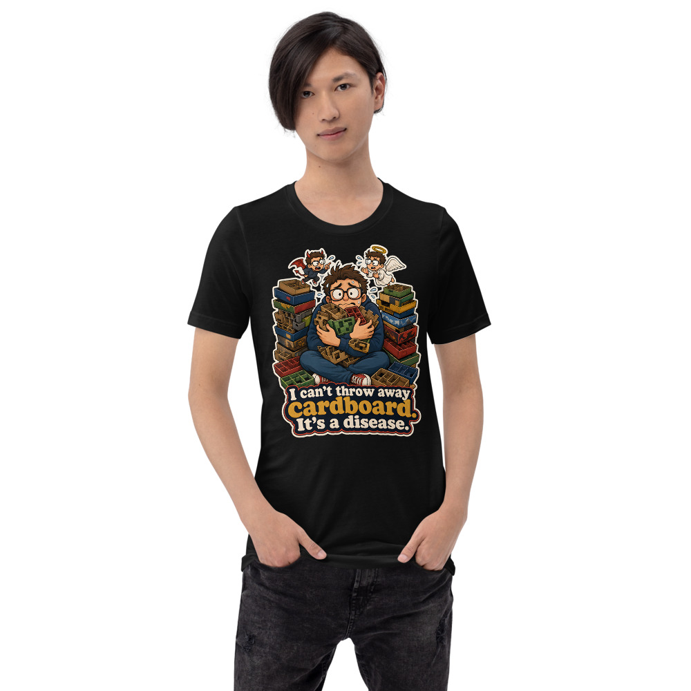 T-shirt « Cardboard Hoarder » — Humour Décalé, Design Communautaire