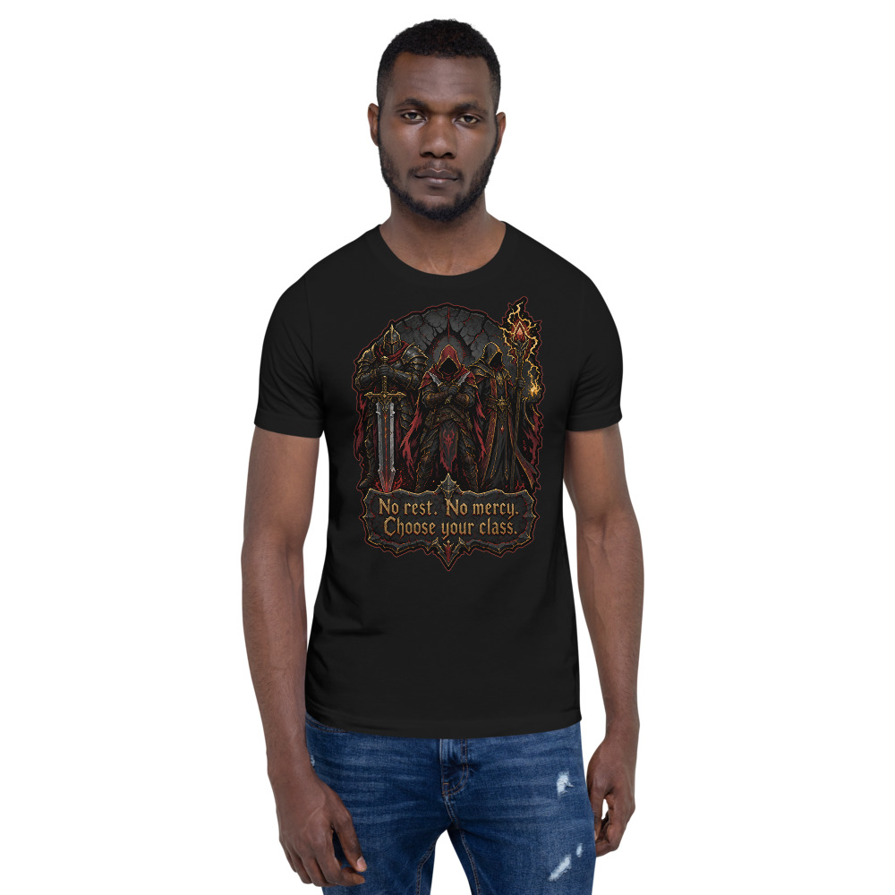 T-shirt Gaming « Choose Your Class » — Design Épique