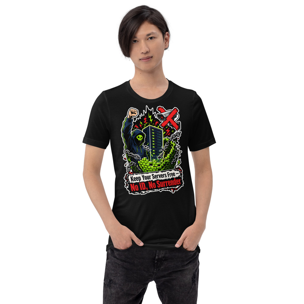T-shirt Gaming « Free Server Revolt » — Humour Rebelle, Design Engagé