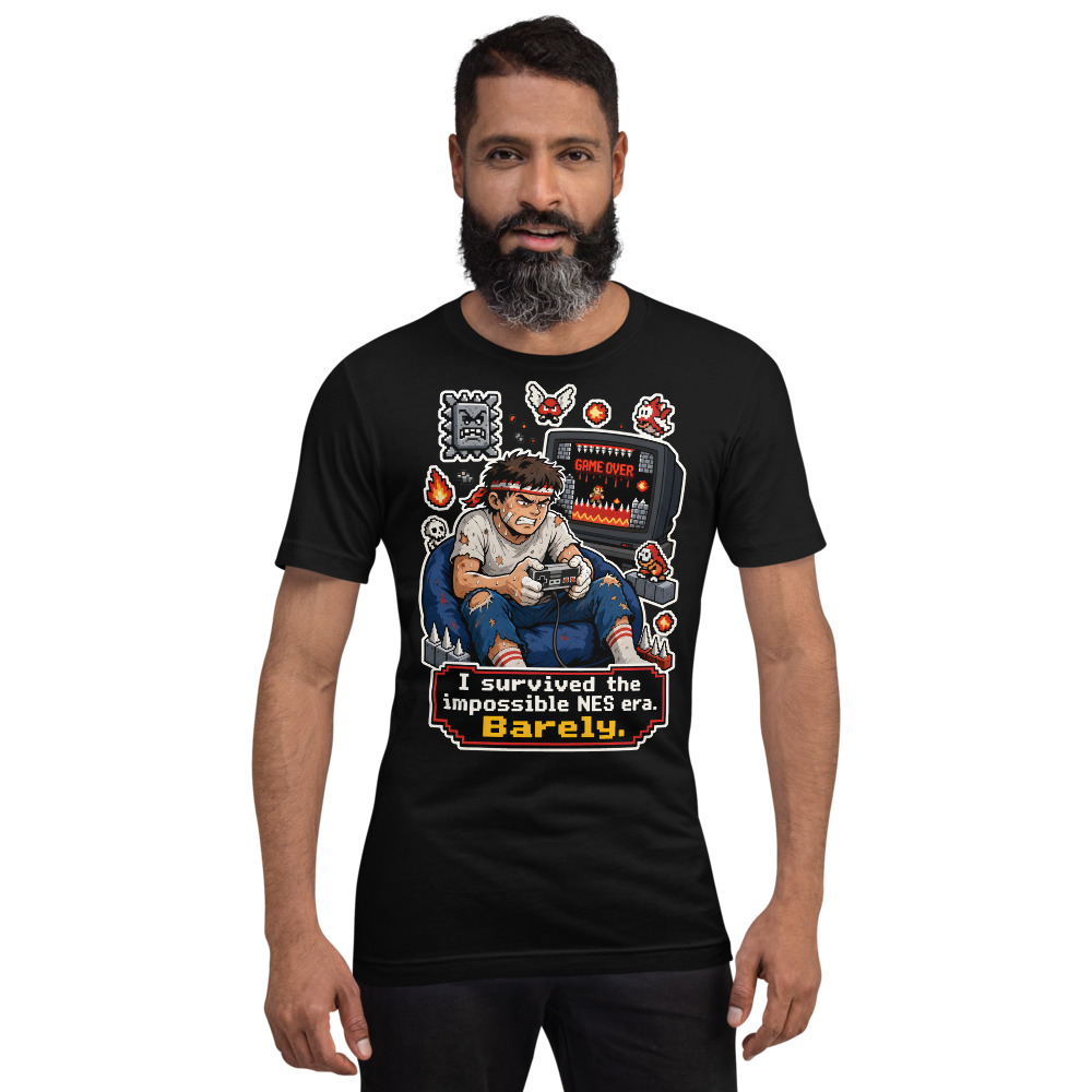 T-shirt Gaming « NES Survivor » — Humour Rétro